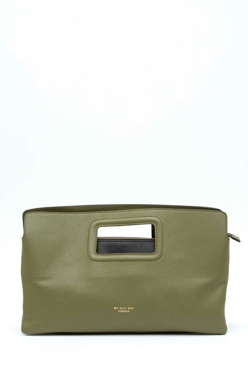 MY BEST BAG-BORSA PELLE SOFFIETTO VITTORIA-MYB259125SS MILITARY TU