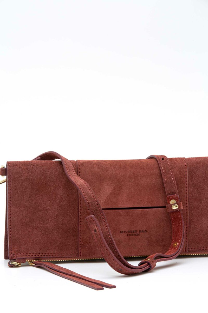MY BEST BAG-BORSA PELLE SUEDE PIATTA DESTINY-MYB259135SS RUGGINE TU