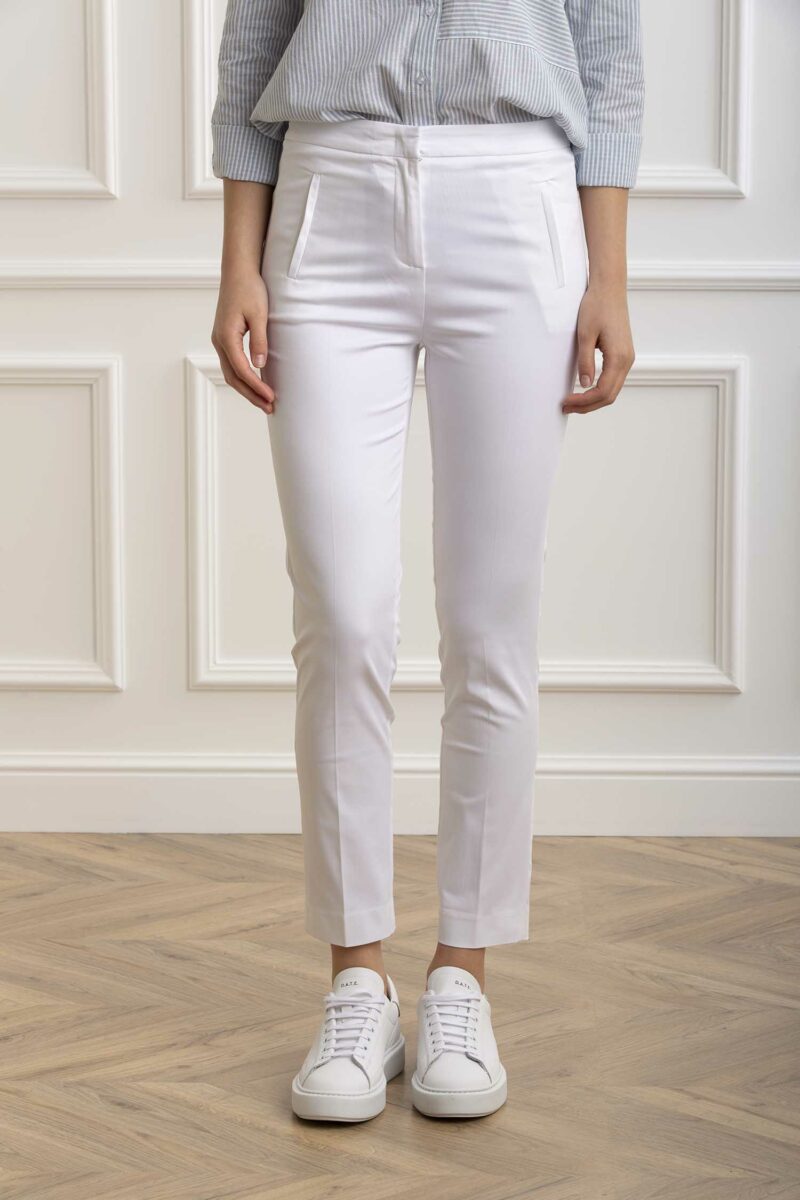 NAVIGLI 61-PANTALONE ELASTICO RASO COTONE-NVT4348DANIEL BIANCO 40