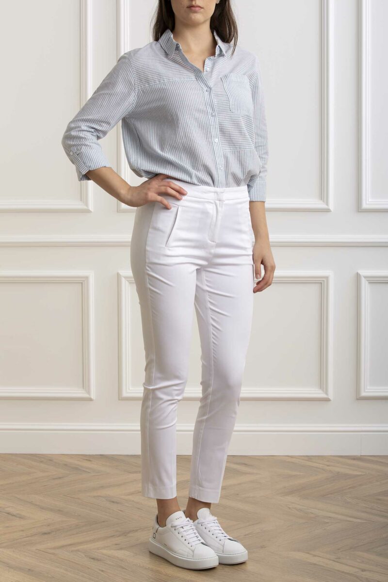 NAVIGLI 61-PANTALONE ELASTICO RASO COTONE-NVT4348DANIEL BIANCO 40