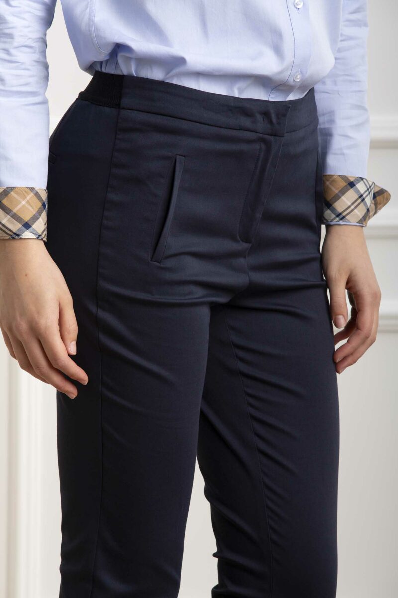 NAVIGLI 61-PANTALONE ELASTICO RASO COTONE-NVT4348DANIEL BLU 48