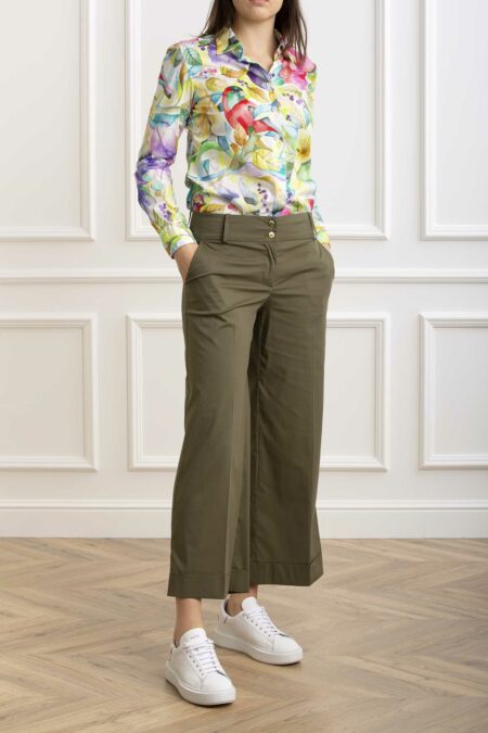 NAVIGLI 61-PANTALONE LARGO LEGGERO-NVT4351ILARIO VERDE 46