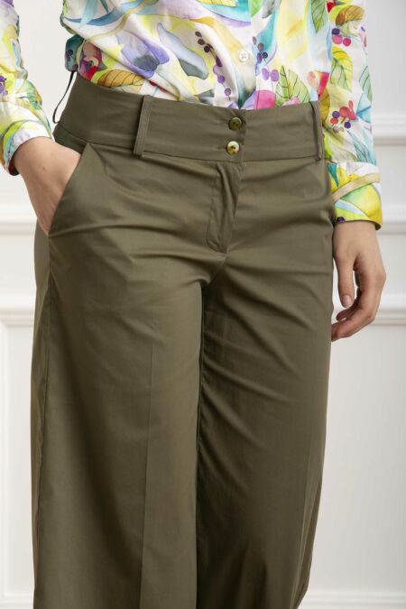 NAVIGLI 61-PANTALONE LARGO LEGGERO-NVT4351ILARIO VERDE 46