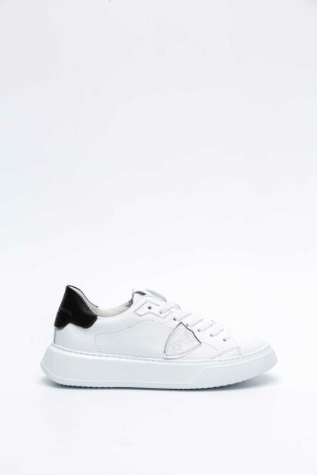 PHILIPPE MODEL-SCARPA TEMPLE LOW WOMAN BIANCA NERA-PHBTLDV010CC BIA 41