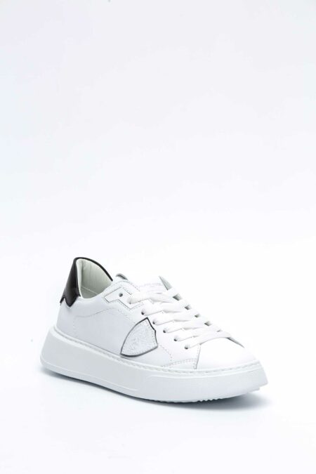 PHILIPPE MODEL-SCARPA TEMPLE LOW WOMAN BIANCA NERA-PHBTLDV010CC BIA 41