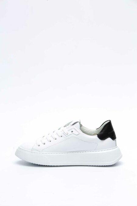 PHILIPPE MODEL-SCARPA TEMPLE LOW WOMAN BIANCA NERA-PHBTLDV010CC BIA 41