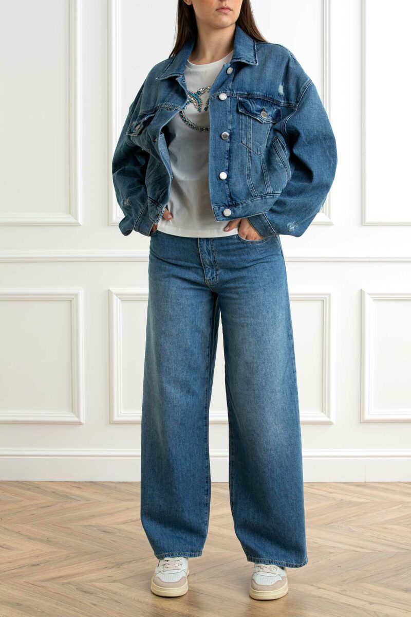 PINKO-GIUBBINO DENIM-PKGABORONE DENIM XS