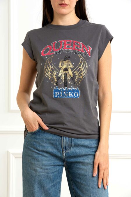 PINKO-T-SHIRT JERSEY-PKMARRAKECH GRIGIO XS