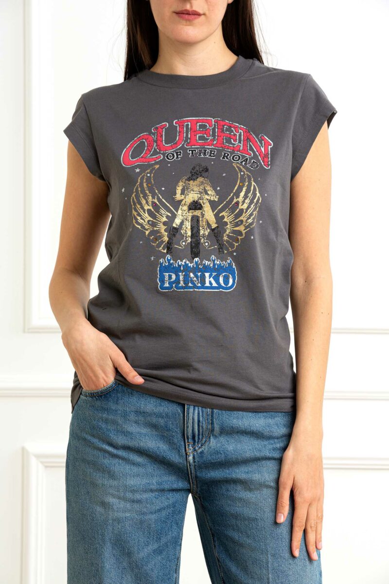 PINKO-T-SHIRT JERSEY-PKMARRAKECH GRIGIO XS