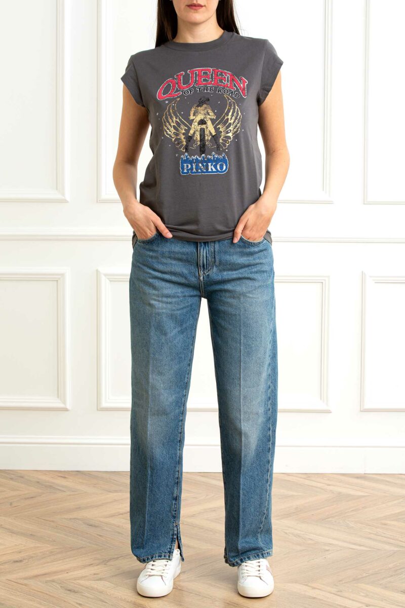 PINKO-T-SHIRT JERSEY-PKMARRAKECH GRIGIO XS