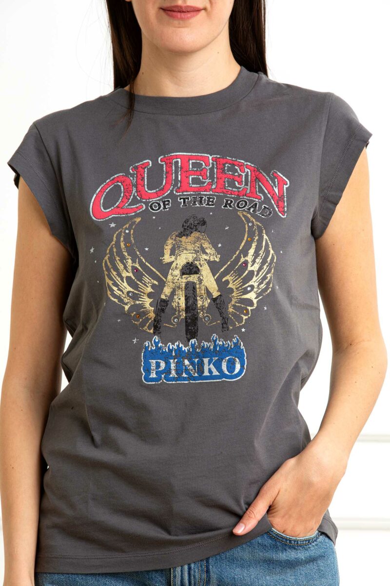 PINKO-T-SHIRT JERSEY-PKMARRAKECH GRIGIO XS