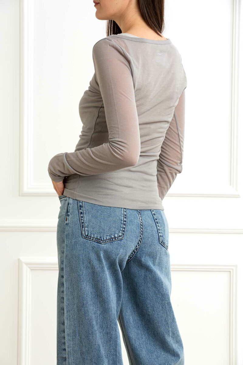 PINKO-MAGLIA JERSEY GARZA-PKMERCI GRIGIO XS