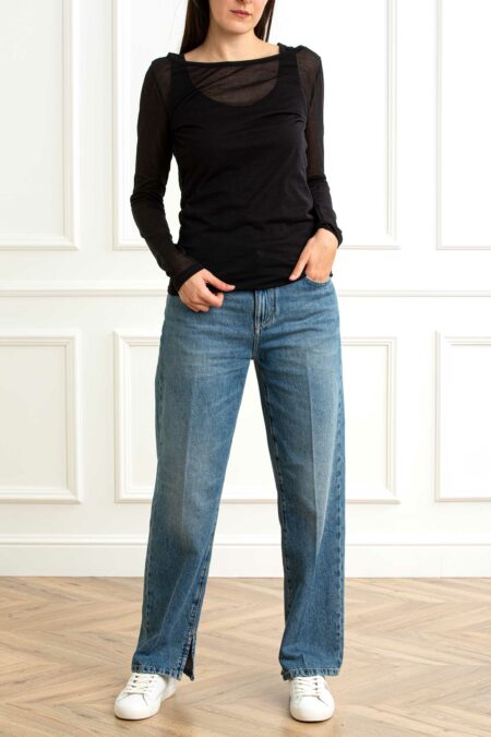 PINKO-MAGLIA JERSEY GARZA-PKMERCI NERO XS