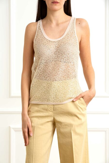 PINKO-CANOTTIERA RETE-PKWAITING BEIGE XS