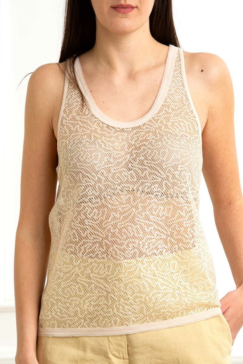 PINKO-CANOTTIERA RETE-PKWAITING BEIGE XS
