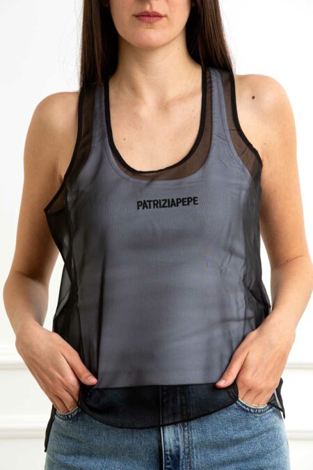 PATRIZIA PEPE-CAMICIA-PP2C1613A580 NERO 42