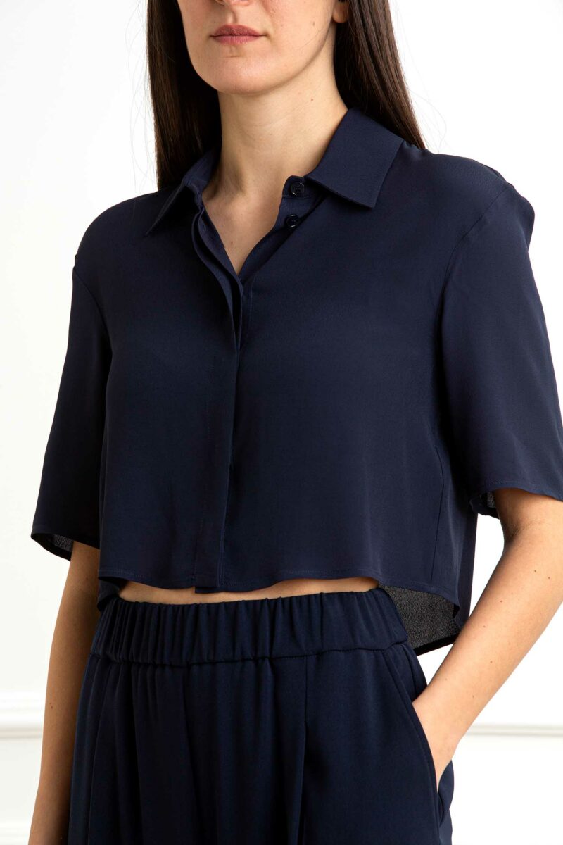 PATRIZIA PEPE-CAMICIA-PP2C1621A8I1 NAVY 44