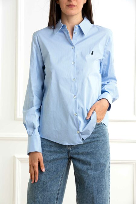 PATRIZIA PEPE-CAMICIA-PP8C0751A544 SKY 42