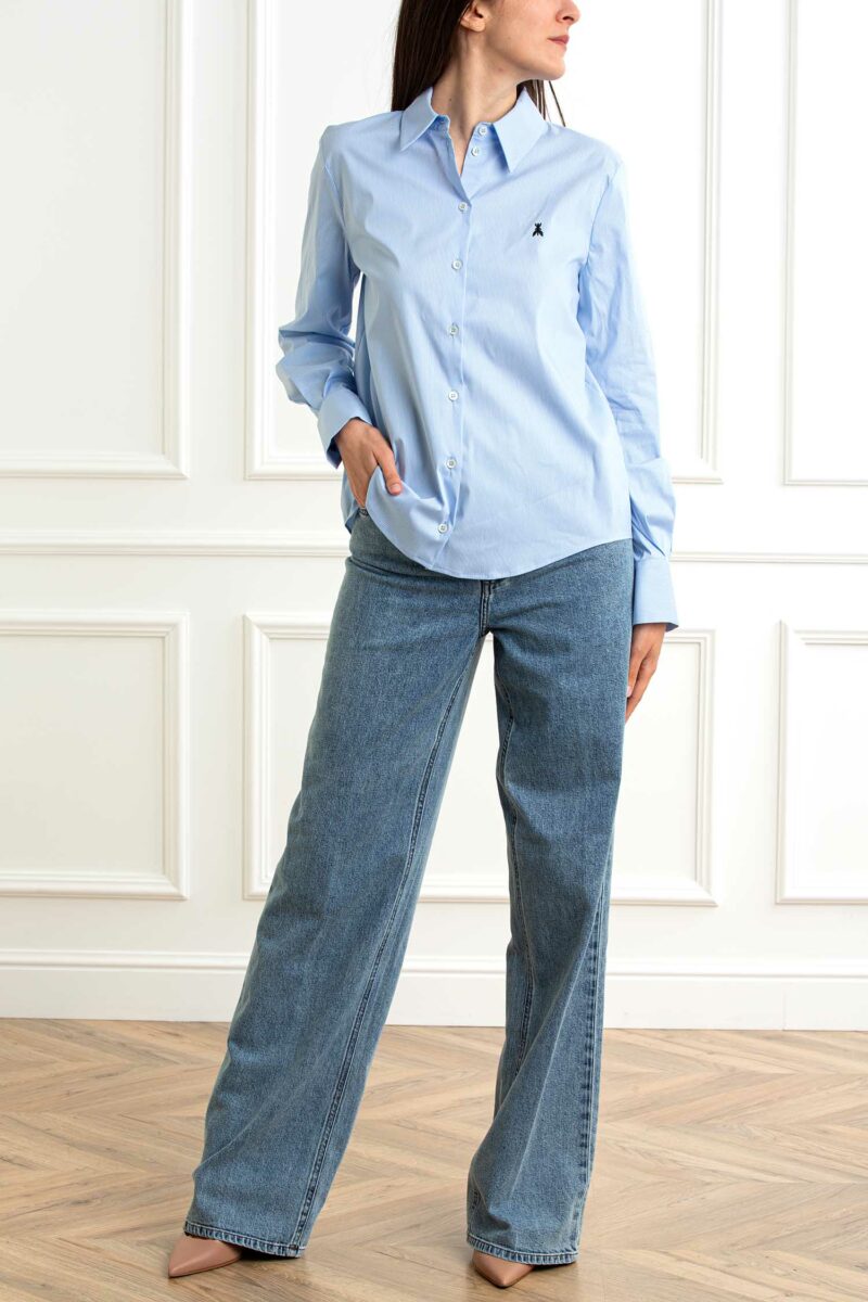 PATRIZIA PEPE-CAMICIA-PP8C0751A544 SKY 42
