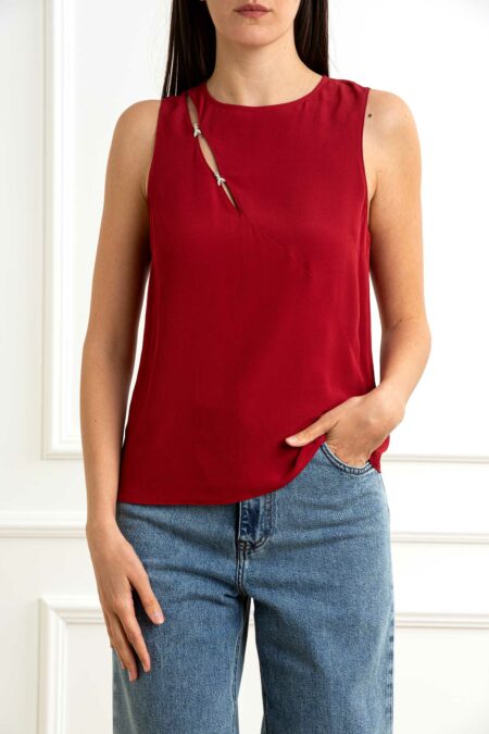 PATRIZIA PEPE-CAMICIA-PP8C0760A8I1 RED 44