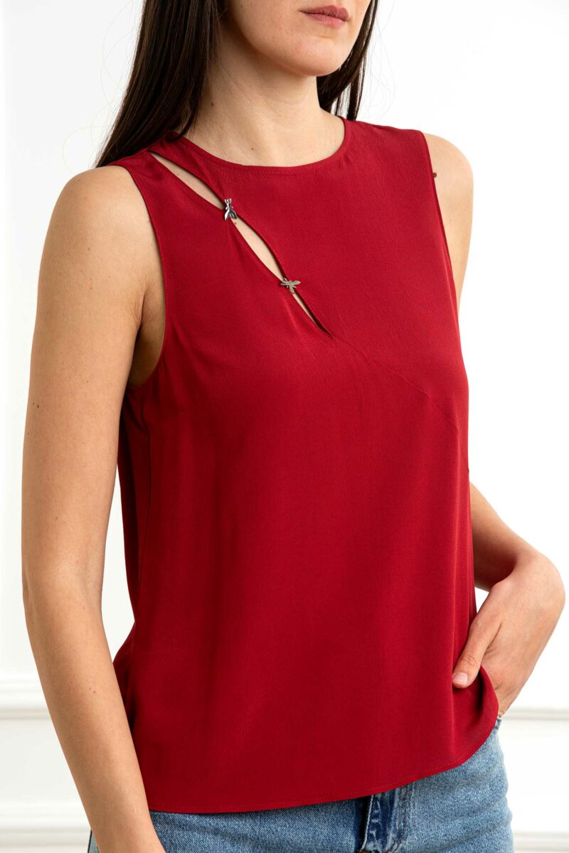 PATRIZIA PEPE-CAMICIA-PP8C0760A8I1 RED 44