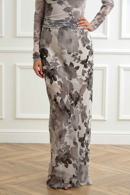 PATRIZIA PEPE-GONNA-PP8G0434A528 GRAY 42