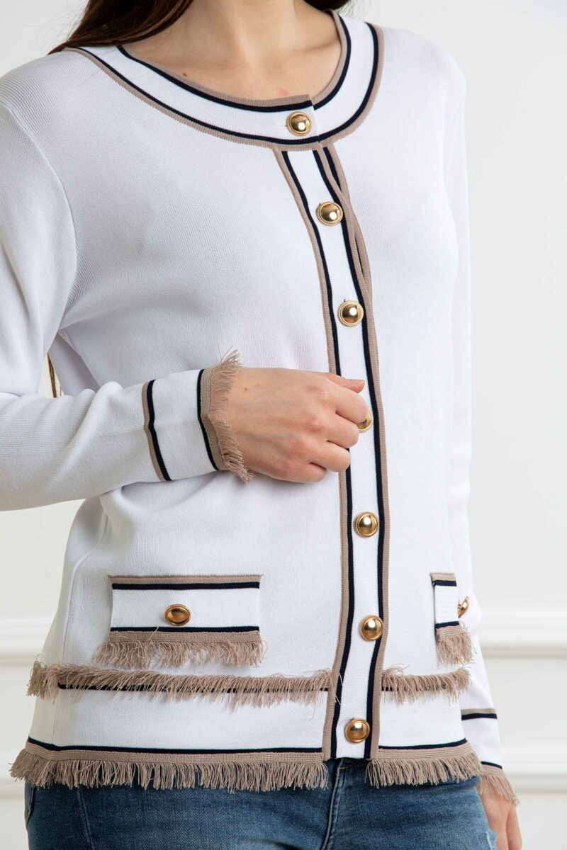 YOU GET IT-CARDIGAN CHANEL-PRE355031 BIANCO XL