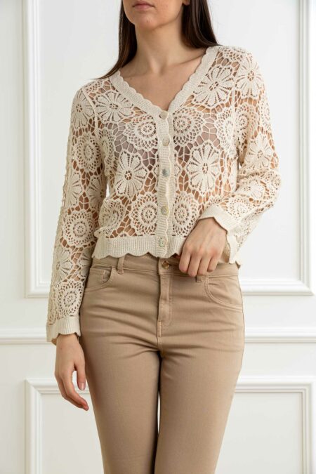 YOU GET IT-CARDIGAN UNCINETTO-PRE355091 PANNA S