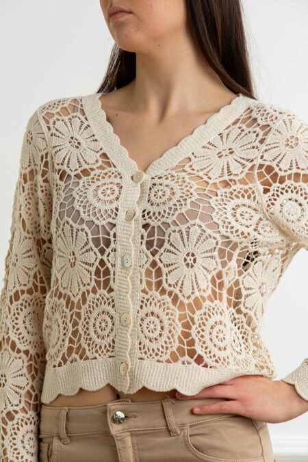 YOU GET IT-CARDIGAN UNCINETTO-PRE355091 PANNA S