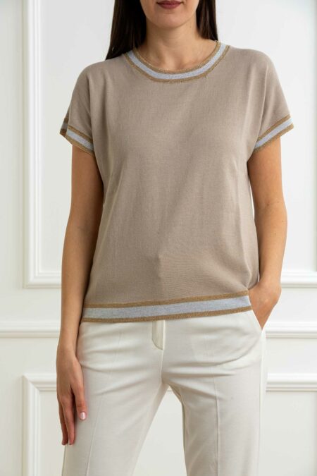 YOU GET IT-MAGLIA MM LUREX-PRE355220 BEIGE XL