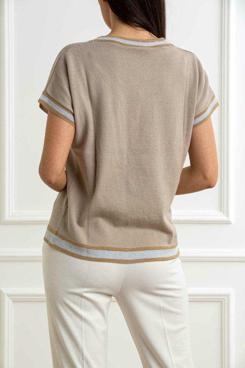 YOU GET IT-MAGLIA MM LUREX-PRE355220 BEIGE XL
