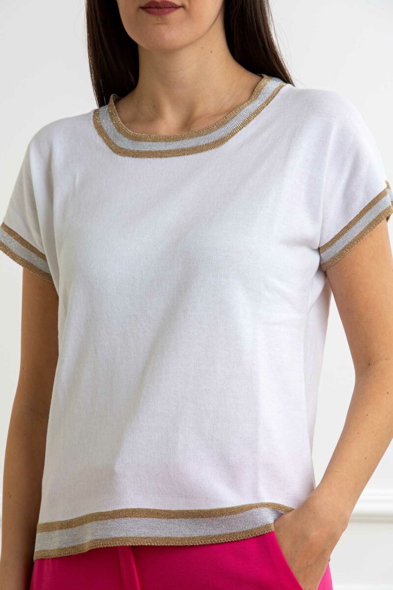 YOU GET IT-MAGLIA MM LUREX-PRE355220 BIANCO S
