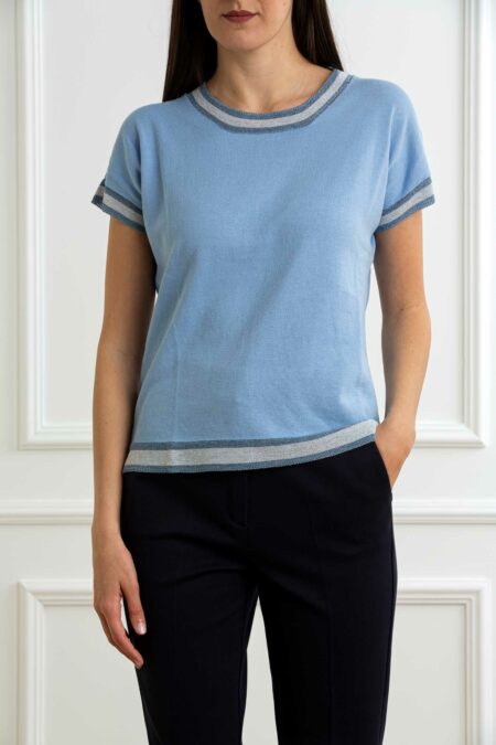 YOU GET IT-MAGLIA MM LUREX-PRE355220 BIANCOBLU S