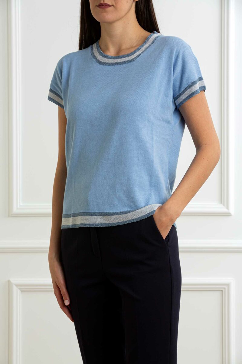 YOU GET IT-MAGLIA MM LUREX-PRE355220 BIANCOBLU S