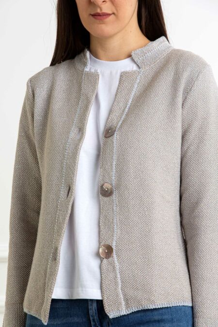 YOU GET IT-GIACCA MAGLIA LUREX-PRE355250 BIANCO S