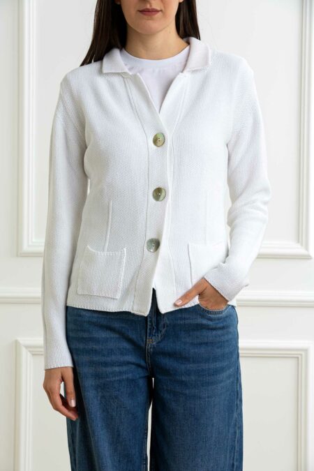 YOU GET IT-MAGLIA GIACCA TU-PRE355651 BIANCO S