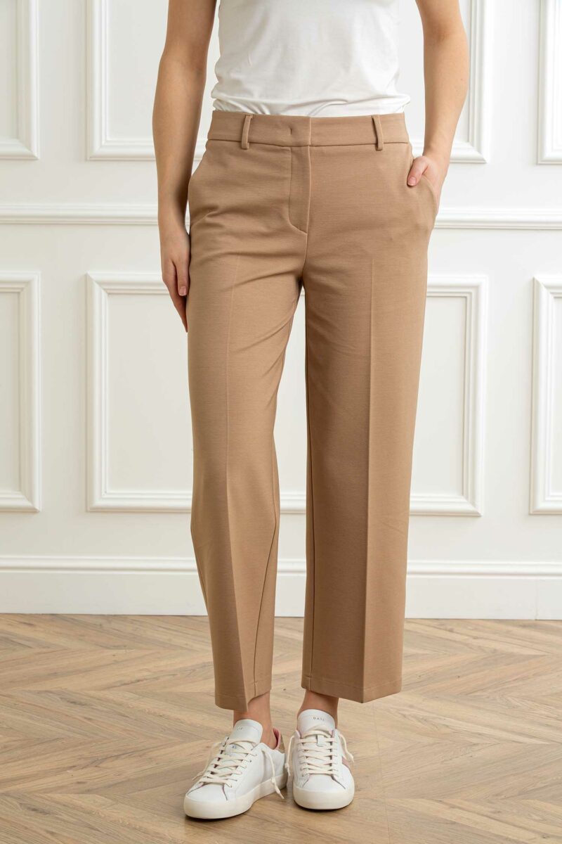 PEUTEREY-PANTALONE ELASTICIZZATO-PYCOLLJE ECRU 44