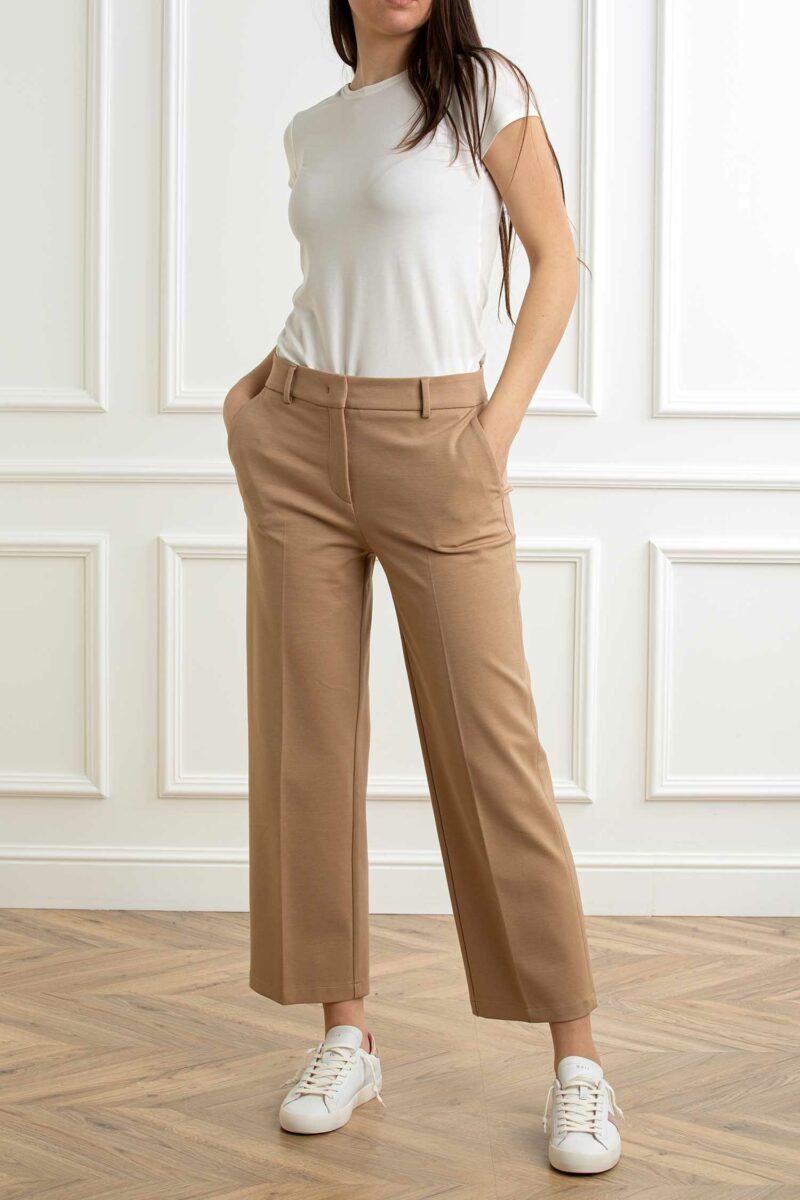 PEUTEREY-PANTALONE ELASTICIZZATO-PYCOLLJE ECRU 44