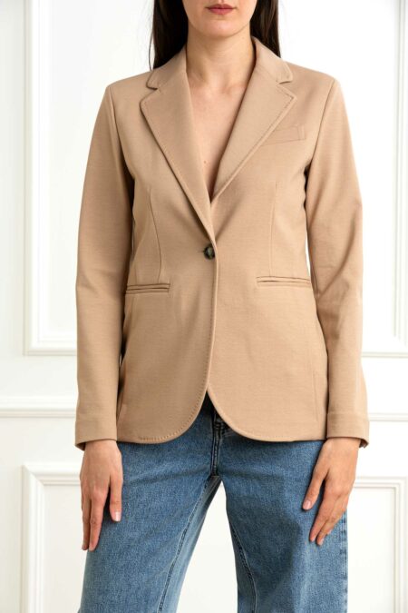 PEUTEREY-GIACCA JERSEY-PYGRIMSEYJE ECRU 44