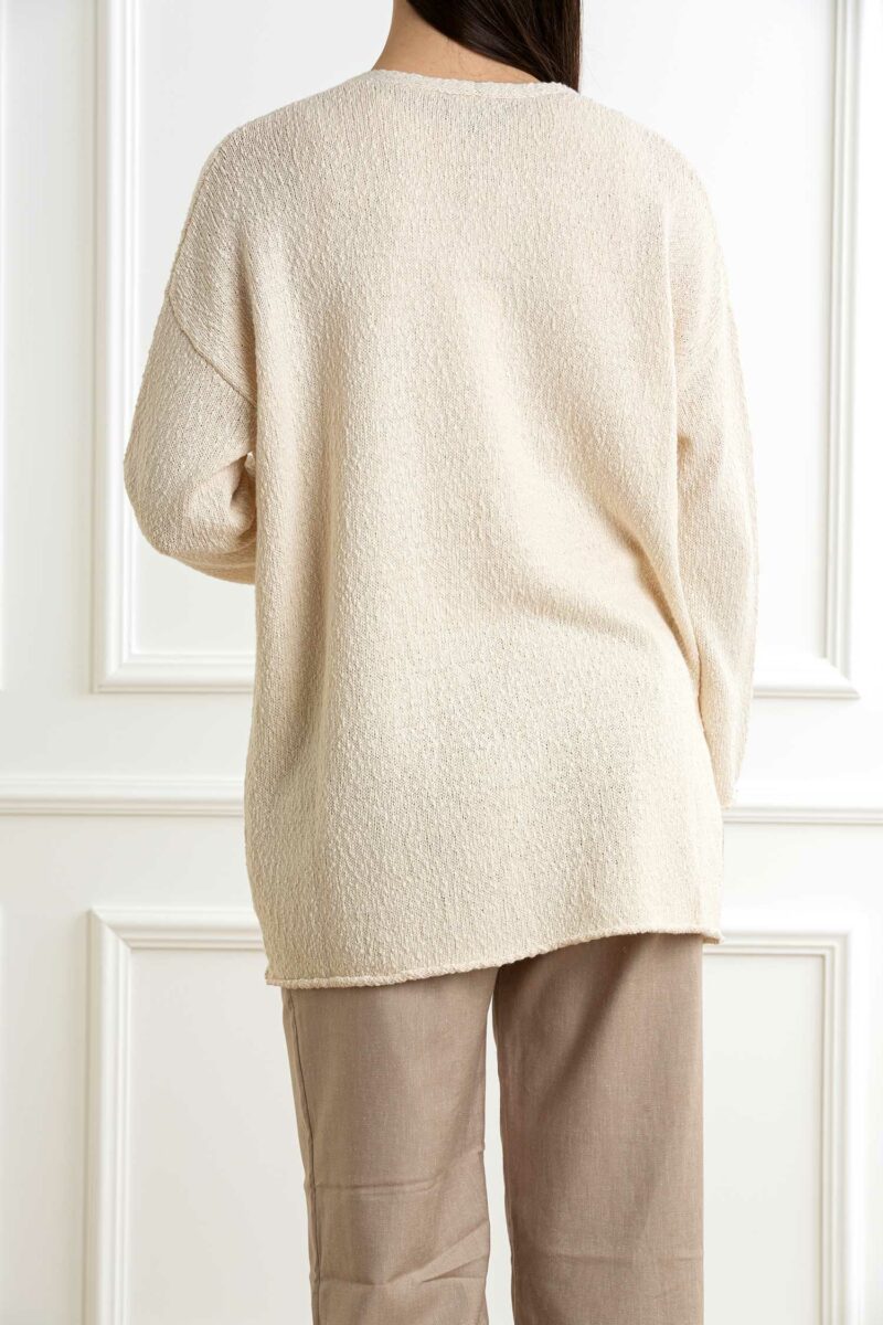 QUILISIA-MAGLIA APERTA-QUSC2512 ECRU 44