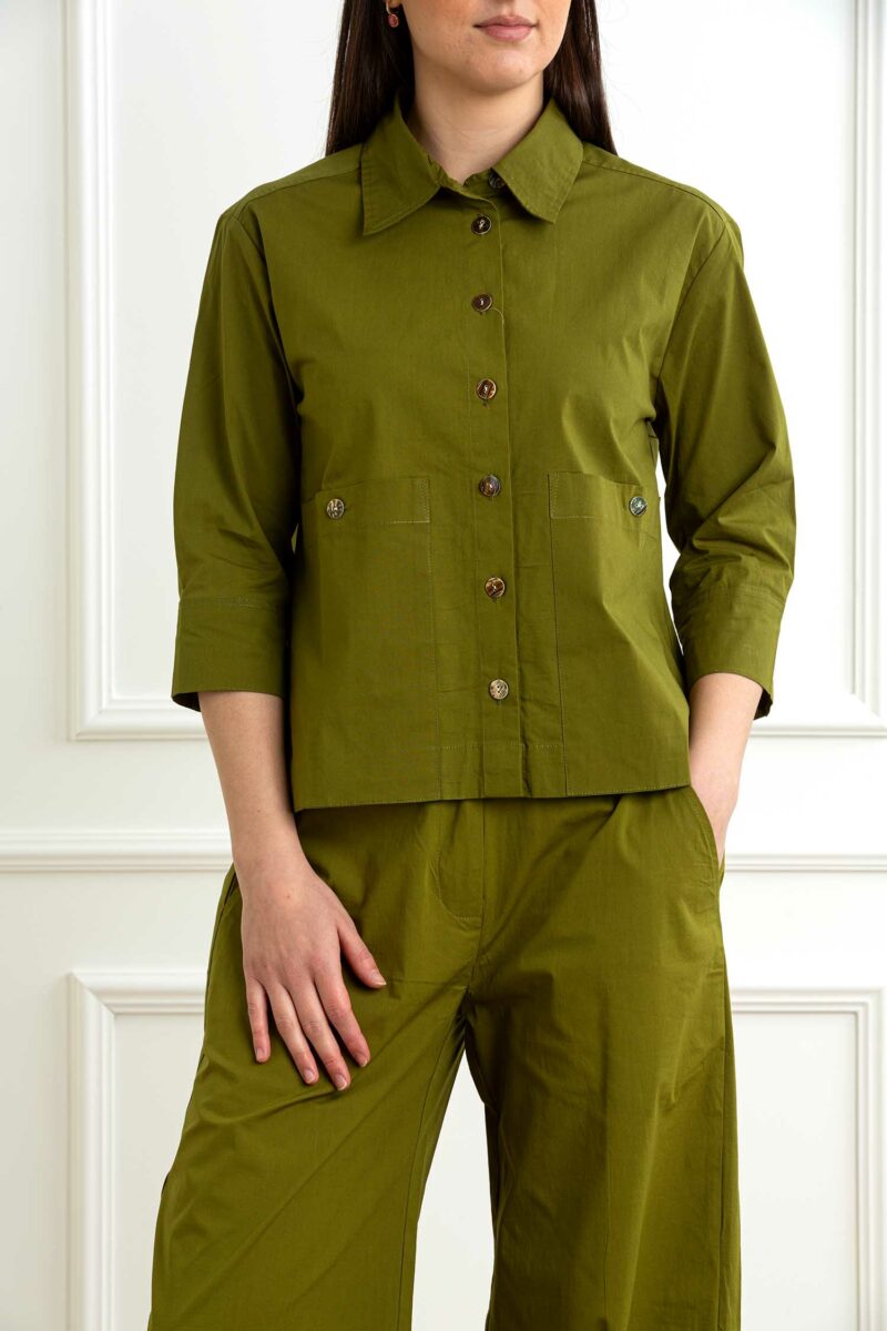 QUILISIA-CAMICIA TU-QUSR2597 VERDE 46