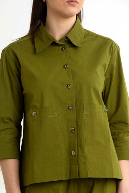 QUILISIA-CAMICIA TU-QUSR2597 VERDE 46