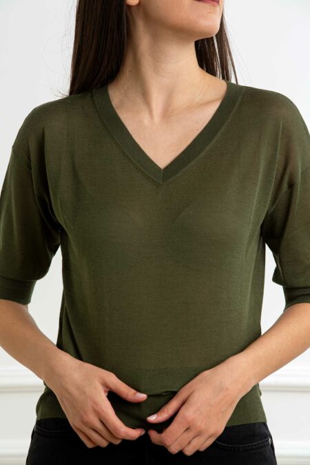 QUILISIA-MAGLIA V-QUSS2554 VERDE 44