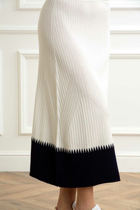 QUILISIA-GONNA IN MAGLIA COSTINE-QUSV2532 BIANCO 46
