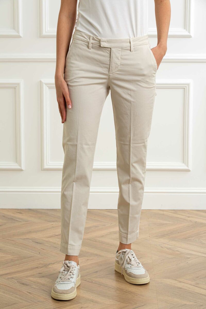 RE-HASH-PANT. GLORIA-CAPRI chinos donna-RHP366DJM2U046 CREMA 30
