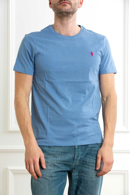 RALPH LAUREN-T-SHIRT M/M JERSEY-RL671438P5 BLU XXL