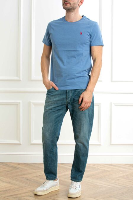 RALPH LAUREN-T-SHIRT M/M JERSEY-RL671438P5 BLU XXL