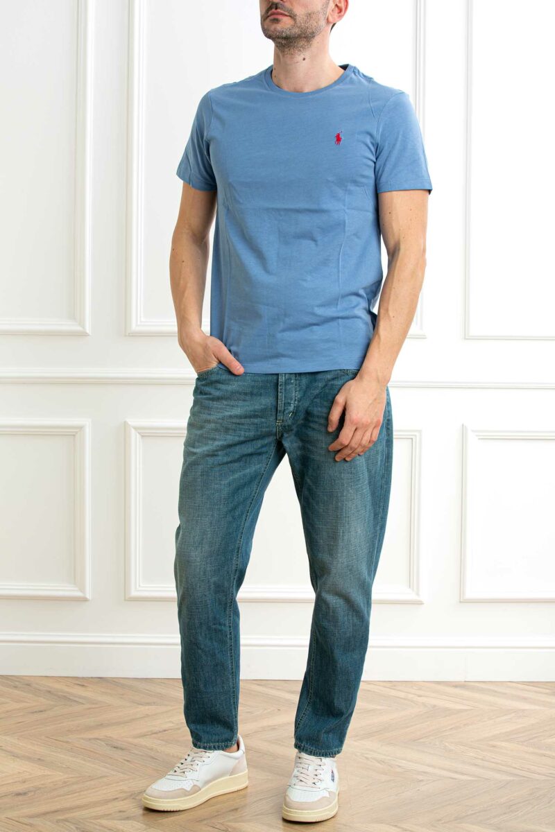 RALPH LAUREN-T-SHIRT M/M JERSEY-RL671438P5 BLU XXL