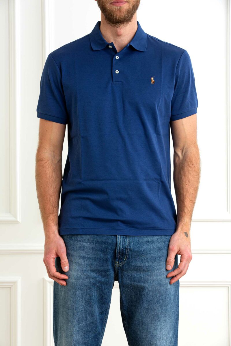 RALPH LAUREN-POLO M/M SLIM FIT SOFT COTTON-RL704319P5 BLUE XXL