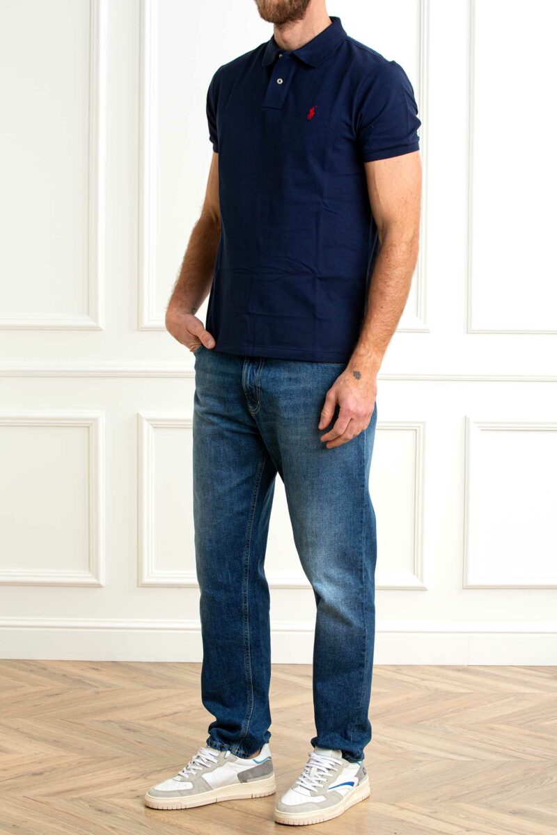 RALPH LAUREN-POLO UOMO SLIM-RL795080P5 NAVY XXL